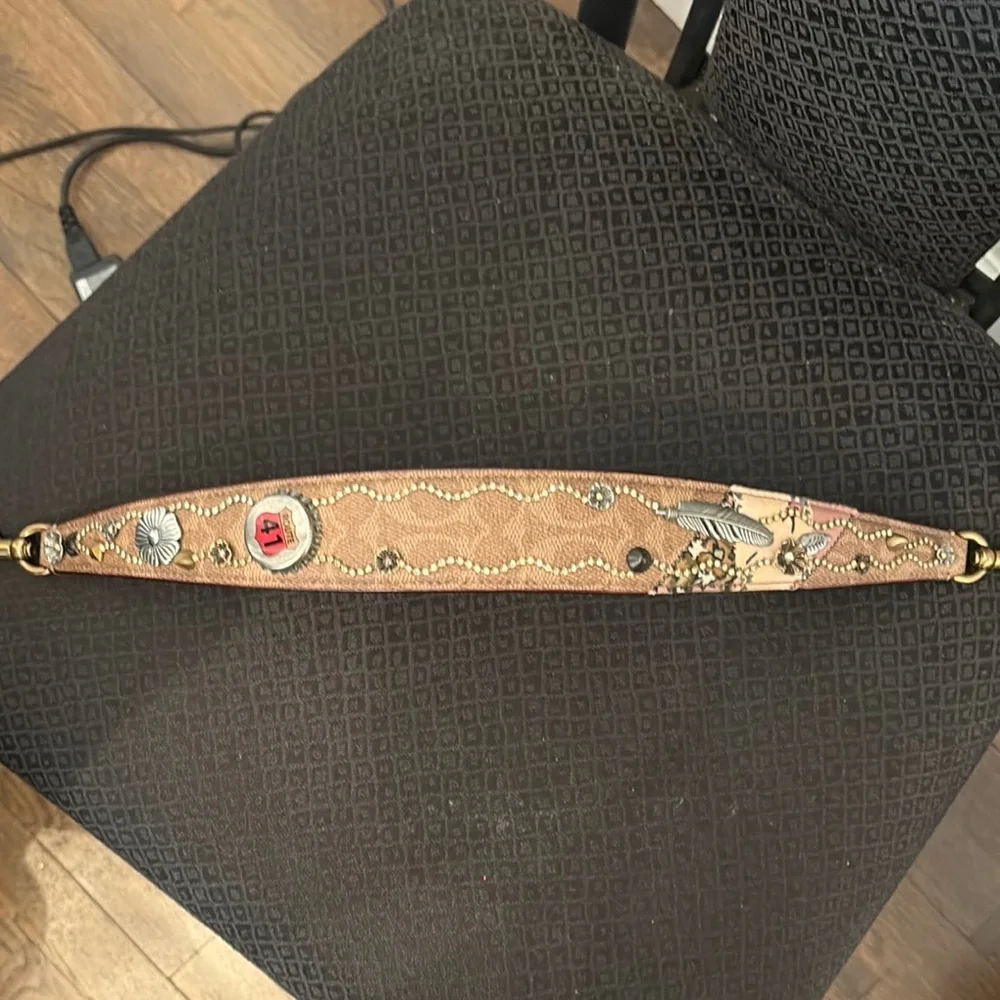 Coach Embellished Tan bag Strap - Picture 1 of 11